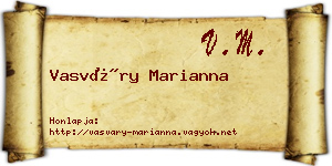 Vasváry Marianna névjegykártya