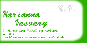 marianna vasvary business card